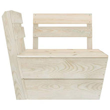 FAMIROSA Divano Angolare Modulare su Pallet in Legno di Abete Impregnato