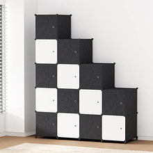 JOISCOPE Armadio Camera da Letto Appendiabiti Portatile, Armadio Guardaroba Componibile con Ante, Armadio Modulare Salvaspazio 16 Cubi