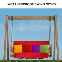 YARNOW Patio Altalena Copertura Set Swing All'aperto Baldacchino Coperchio Superiore Battente Impermeabile Copertura di Sede Cuscino di Ricambio per Giardino Yard Altalena 142X120CM