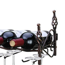 LHQ-HQ Attaccatura del Supporto di Vetro Vino, Vino Europea Capovolto Wine Rack Shelf Bar Wall Hanging Holder Calice Rame dell'Annata Ferro battuto 41 * 19 * 22cm