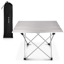 Navaris Tavolo Pieghevole in Alluminio - Tavolino Portatile Ripiegabile con Borsa da Trasporto 1,24kg da Esterno Spiaggia Giardino Campeggio Balcone