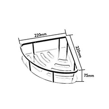 Dongyd Mensola del Bagno dell'Acciaio Inossidabile 304 Singola Fila -220 * 220 * 75mm- Canestro della Maglia lucidata Triangolo d'attaccatura della Parete del Bagno