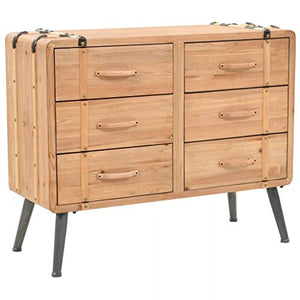 ROMELAREU Cassettiera in Legno Massello di Abete 91x35x73 cm Arredamento Armadietti e portaoggetti Armadietti e stipi