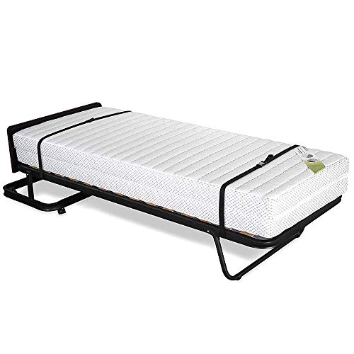 Evergreenweb - Letto a Scomparsa Verticale, KIT Rete Singola a Doghe con Materasso Memory Foam 80x190 alto 24 cm - TRASFORMABILE in 2 Materassi Singoli, Rivestimento Sfoderabile e Lavabile Anallergico
