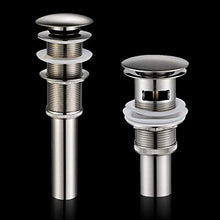 SHDJYR Scarico per lavabo in Ottone Massiccio per lavabo con/Senza troppopieno Accessori da Bagno Neri/cromati/Oro/sfregati ad Olio con troppopieno