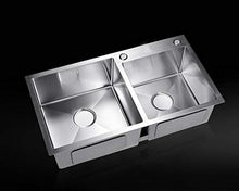 Lavandino Cucina Doppio Lavabo Accessori Cucina Scarico Quadrato Combinazione Acciaio Inox Colore: Argento Dimensioni: 83 * 83 centimetri ZHJING