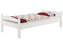 Erst-Holz Solido Bianco Letto Anche per Bambini 100x200 in Pino massello con doghe rigide 60.32-10W