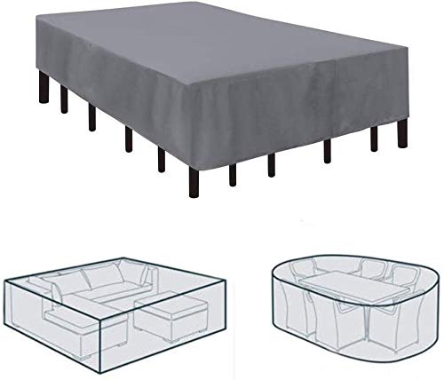 Telo copritavolo da esterno Copertura del patio mobili Set esterna impermeabile patio Mobili da giardino Covers coperture Pioggia Neve Sedia for Divano Tavolo sedia prova della polvere di copertura so