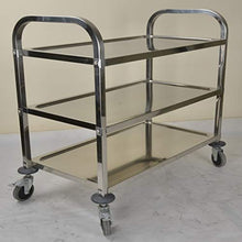 Triplo Strato Carrello Da Laboratorio,Carrello Cucina, Carrelli Portata,Carrello Portavivande,Carrello Servizio Rimovibile,Ruota Universale Silenziosa Con Funzione Di Parcheggio, Facile Da Spostare