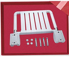 DZX Sedile Pieghevole per Bagno, Sgabello per Doccia, Sgabello a Muro, Sgabello a Muro per Doccia, Sedile Antiscivolo per Uomo Anziano (Colore: Bianco)