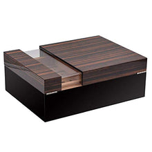 WRJY Humidor portasigari in Legno di Cedro con igrometro e umidificatore, Scatola Porta sigari da Tavolo di Grande capacità può Contenere 50 sigari, vetrina per sigari con Finestra in v