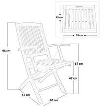 Dondolo da giardino in legno teak imperial con braccioli