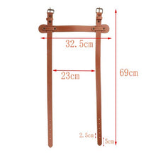 Nobranded Cuoio DELL'UNITÀ di elaborazione Esterna Coperta Da Picnic Carry Strap per il Campeggio, Feste, Picnic, Moto Bedroll Cinghie, Marrone - S 69x32.5cm
