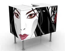 Mobile per lavabo Design Asian Girl 60x55x35cm, Basso, Larghezza: 60cm, Regolabile, mobiletto da lavandino, lavandino, mobiletto da lavabo, lavabo, mobiletto, Bagno, Bagnetto, Mobile da Bagno