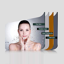 XHCP Specchio da Bagno a LED Illuminato a Parete, Specchio Rotondo Illuminato Mobili per la casa Specchio con Lampada da Trucco con Pulsante a sfioramento, Luce Calda/Bianca, 60/70 / 80cm