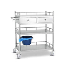 Carrello medico Ispessito dell'Acciaio Inossidabile con i cassetti, Carrello di Cura di Trattamento, Carrello Chirurgico, Veicoli di Cambio dell'attrezzatura dello Strumento del Veicolo del Tatuaggi