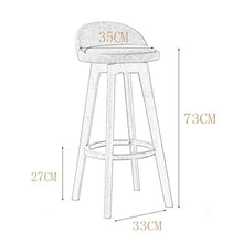 XIN CHANG LWH Sgabello da Sgabello, Sedia da Salotto in Legno in Stile retrò con Sgabello da Bar dello Schienale for Cucina Sala da Pranzo Patio conservatorio, Altezza del Sedile: 73 cm (Color : #7)
