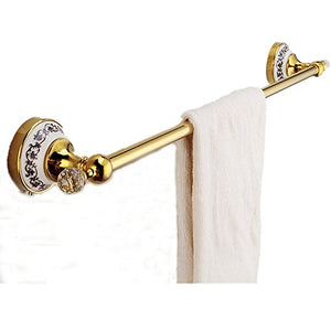 MBYW Portasciugamani Moderno Portasciugamani Elegante per Il Bagno di Moda Antico Stile Europeo in Rame Antico con portasciugamani Diamante Singolo Asciugamano Asciugamano Bar Pendente Appeso