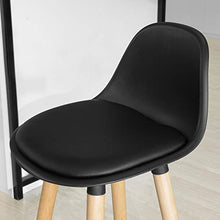 SoBuy Sgabello Bar Sgabello Cucina Alto Sedia Alto da Bar Altezza del Sedile: 70 cm Gambe in Legno Massiccio di faggio Nero FST70-SCH