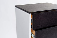 D.G.M. Srl Settimanale Cassettiera comò Verticale Duo con 6 cassetti, Legno con Finitura Wengé e Bianco, L.55 x P.45 x H.110 cm