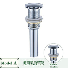 SHDJYR Scarico per lavabo in Ottone Massiccio per lavabo con/Senza troppopieno Accessori da Bagno Neri/cromati/Oro/sfregati ad Olio Senza troppopieno