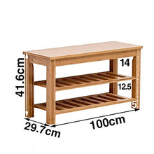 AndyJerzy 3-Tier di bambù del Pattino cremagliera Panchina, Scarpe Organizzatore, Magazzinaggio, Ideale for Ingresso Corridoio Bagno Soggiorno per Il corridoio
