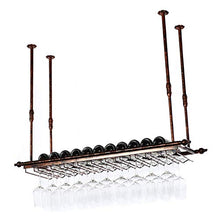 Wine Rack, Wine Rack a soffitto attaccatura del supporto di bottiglia del vino Porta bicchiere vino rosso Upside Holder Giù calice Coppa gancio Mensola for Kitchen decorazione della barra Rack, 60cm (