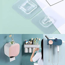 Ganci Adesivi Trasparenti, 20 paia Ganci Autoadesivi Trasparenti Plastica Ganci da Parete Doppia Faccia Ganci autoadesivi Chiodo Libero Pesanti Trasparente per Cucina Bagno Porta (20)