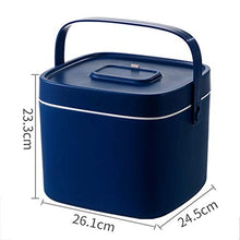 Wjmss Scatola di Medicina, Alta capacità Portable Plastic Box Box Box Box Box Organizer con Manico Doppio Strato,Blu,Large