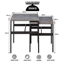 ALAMHI Tavolini da Salotto Set da 2 caffè Tavolini Sovrapponibili per Soggiorno semplicità Tavolini da caffè Prevenire la Ruggine (Grigio)