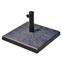 Outsunny Base per Ombrellone Diametro 3,8-4,8cm Peso 16,8Kg da Giardino Resina 47x47x32cm