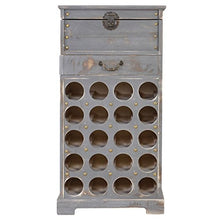Serie Vintage portabottiglie per vini Lucan legno paulonia 31x48x94cm ~ grigio