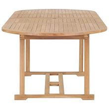 Festnight Tavolo da Giardino Allungabile, Tavolo da Esterno in Legno Teak Ovale (180-280) x100x75cm