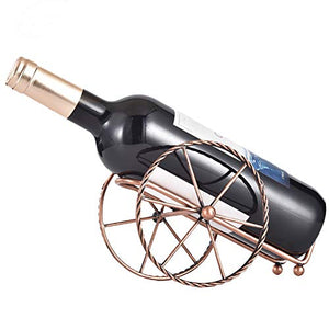PUMYPOREITY - Portabottiglie vino in metallo, a forma di ruota, stile vintage, porta bottiglie in vetro, per casa, bar, ripiano per vino, decorazione da tavolo