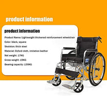 Sedia A Rotelle Pieghevole, Sedia da Trasporto Ultraleggera Ergonomica Comodo Bracciolo di Sollevamento Supporto per Gambe, 130 kg di Carico 45 46 Cm Larghezza Sedile, Nero A