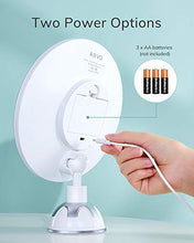 AEVO 10X Specchio Ingranditore per Trucco con 30 Luci LED, 3 modalità di Illuminazione, Riflesso in HD, Rotazione a 360 Gradi, Dimming Continuo e Doppia Alimentazione USB o Batteria.