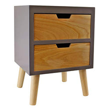 HoitoDeals - Cassettiera con 2 cassetti, finitura grigia, con cassetti naturali con gambe rimovibili, per uso domestico