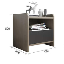 Comodini Camera da letto / soggiorno / sala studio Legno Governi di immagazzinaggio di moda Comodino Camera da letto mobili comodini Comodino con cassetto ( Colore : Grigio , Dimensione : 43X40X50CM )