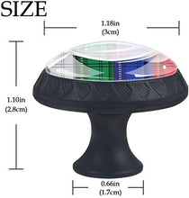 Fantasia scozzese scozzese grigio verde blu rosso Pomelli per Porta Set di 4 Pomelli per Mobili Manopole per Cassetti Cucina Armadio Vetro