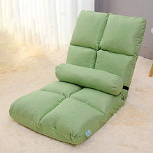 LWLEI Sedia da Terra Imbottita Pieghevole for Divano con Schienale Regolabile E Cuscino del Sedile Spesso Durevole (Colore : Mint Green)