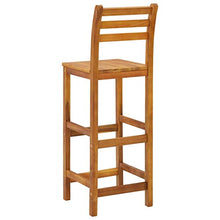 Tidyard 3/5/7 pz Set da Bar Cucina Classico in Legno Massello di Acacia,Set Tavolo e Sedie da Bar Legno,Set Tavolo e Sedie da Cucina Legno,Set Tavolo Rettangoalre e 2 Sedie con Schiena da Bar Legno