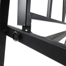 Outsunny Panchina da Giardino 2 Persone con Pergolato Metallo 115 x 59 x 203 cm Nero
