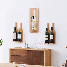 La bottiglia del supporto della cremagliera del vino ripiano Wine Rack Nordic Ristorante parete vino rack casa Hanging Rosso for Ccompliment qualsiasi spazio, Legno WTZ012
