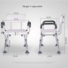 Sgabello da Doccia Regolabile Antiscivolo con braccioli Old Man Vasca da Bagno Sedile del Water Sgabello Sgabello da Doccia Vecchio Sedile del Bagno Lavaggio del Bagno Sedie a rotelle, Facile da USA