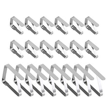 DOITOOL 20Pcs Tovaglia Clip Regolabile in Acciaio Inox Copertura di Tabella Morsetti Titolari Tabella Panno di Clip per Tavoli all' Aperto Picnic Tavoli Ristorante Matrimoni Festa di