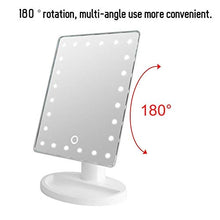 Uxsiya Specchio cosmetico con luci Touch Screen Specchio Illuminato Ricaricabile USB Specchio per Trucco da Tavolo 10X con Un vano portaoggetti