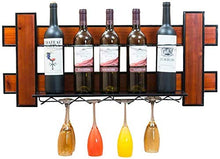 Portabottiglie Per Vino Porta Bottiglie E Vetro Scaffale Vini A Muro- Portabottiglie Da Parete, Porta Calici, Per La Cucina Di Casa/Sala Da Pranzo/Decorazione Bar