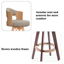 LYRWISHJD Nordic Moderna Minimalista Bar Sedia Domestica Retro High Chair di Legno Solido di Rotazione Bar Sedia Posteriore di Alta Sgabello Bar & RestaurantFurniture, durevoli Sedie Bar