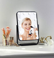 FYHpet Specchio per vanità Illuminato con 12 lampadine a LED dimmerabili e Design del Comando Touch, specchi Cosmetici di Trucco con luci