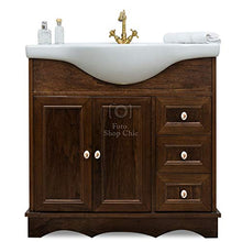 Shop Chic NUOVO MOBILE BAGNO ARTIGIANALE ARTE POVERA 85 CM